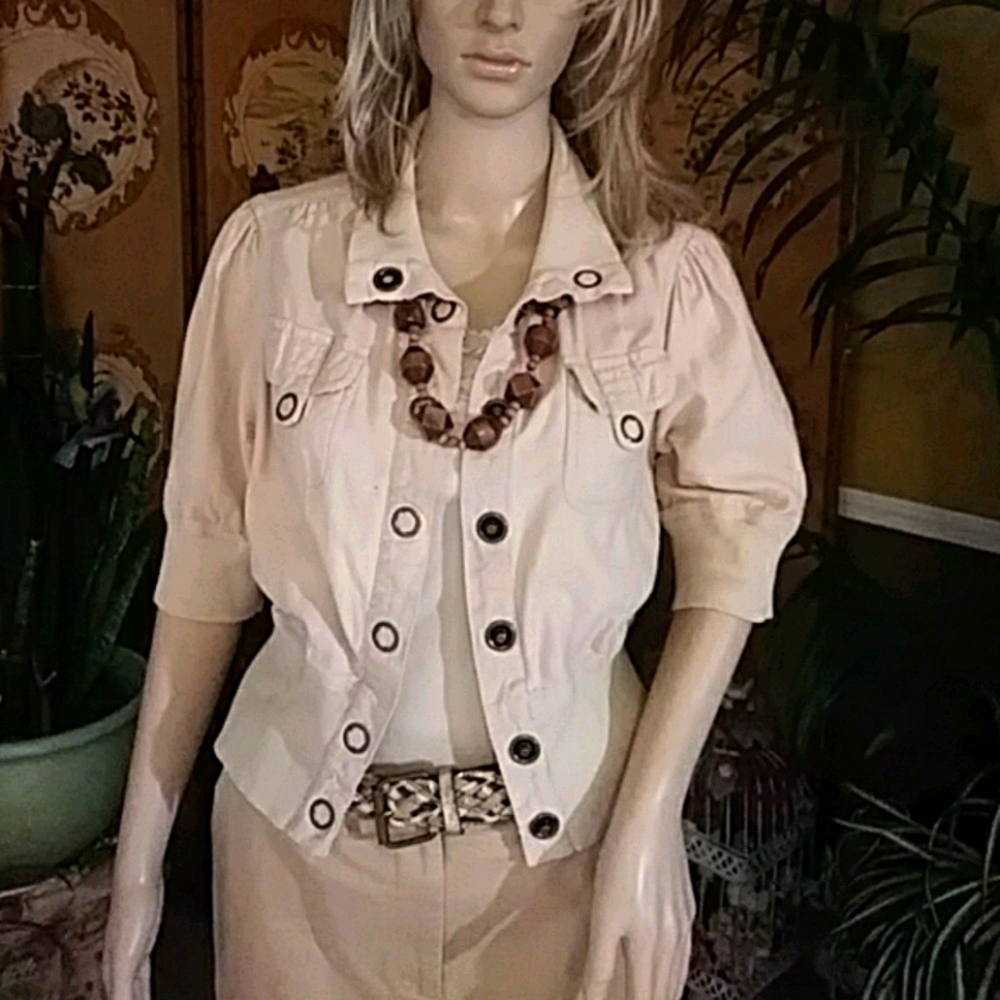🌹Beige linen crop top🌹